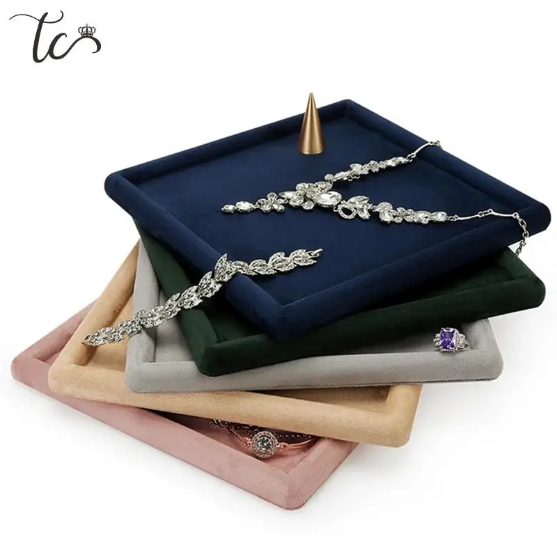 

Necklace Pendant Storage Tray Jewelry Display Tray Velvet Ring Earrings Bracelet Storage Tray