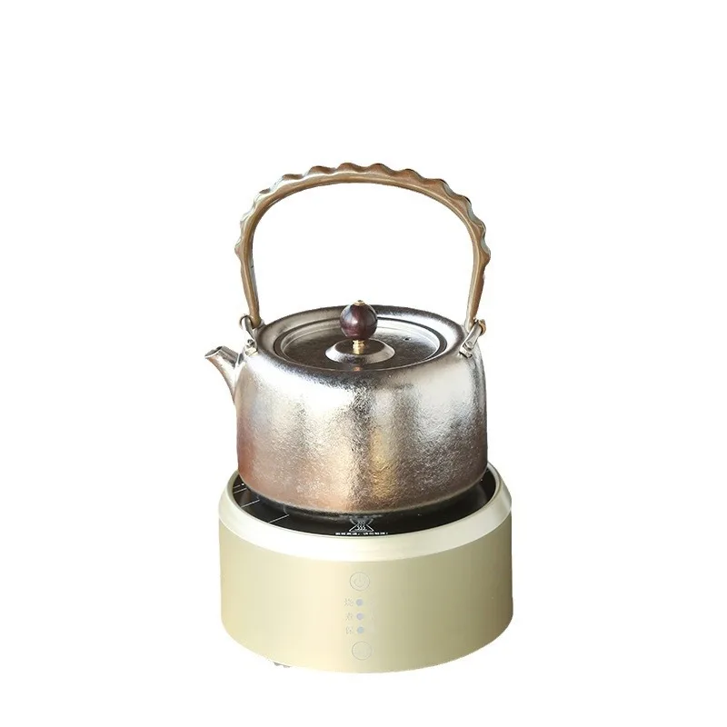 

Modern Design Pure Titanium Metal Ice Crystal Teapot Outdoor Portable Water Kettle Handle for Making Giving Water Gift