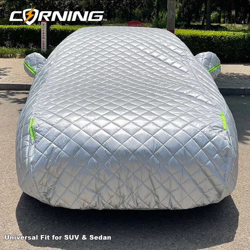 All Season Thickened Car Cover Anti Hail Waterproof Snowproof Outdoor Protector for SUV Sedan