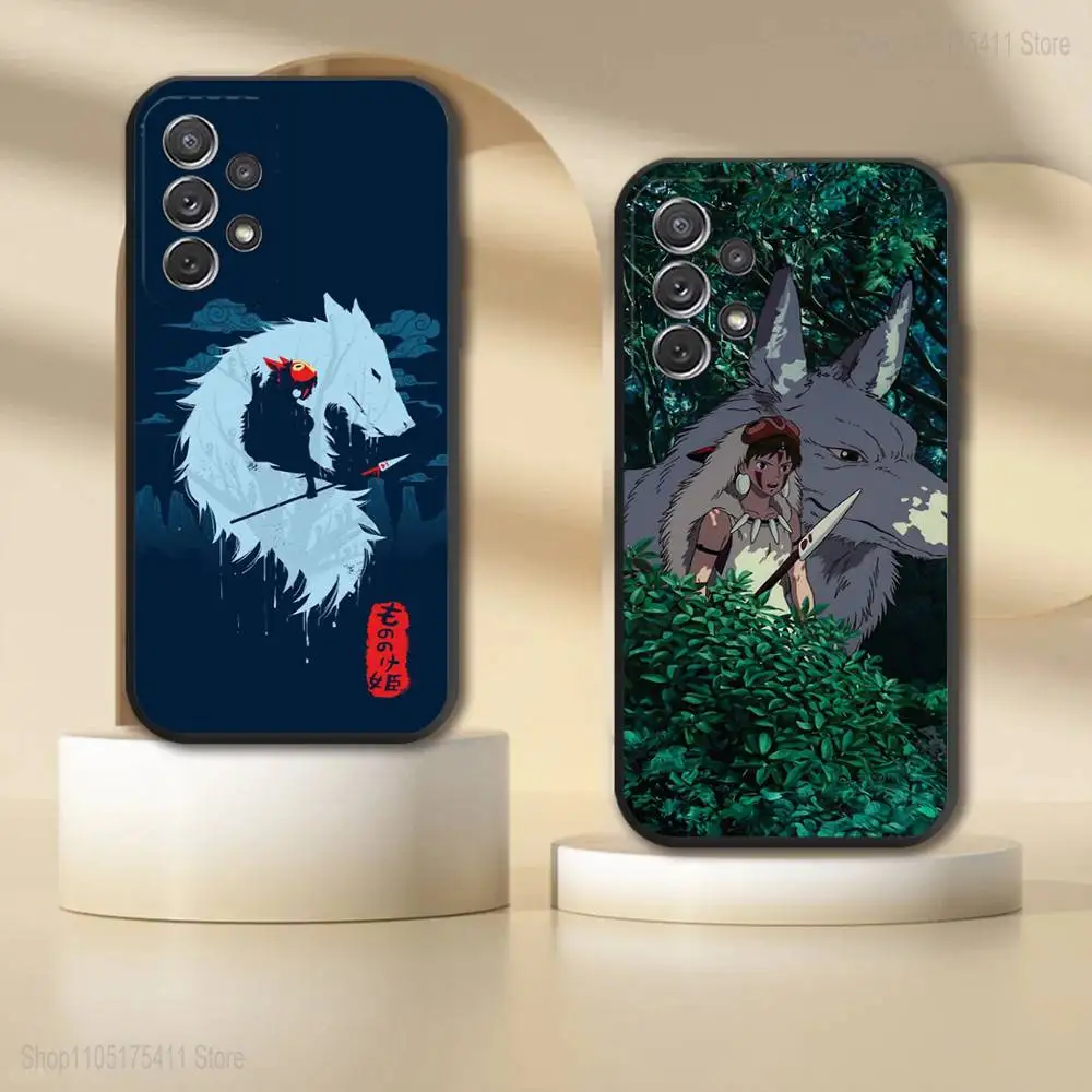 

M-MononokeES H-Himes Phone Case For Samsung S 25,24,23,22,30,21,10,9,Ultra,Plus,Lite,FE,4,5G Black Soft Case