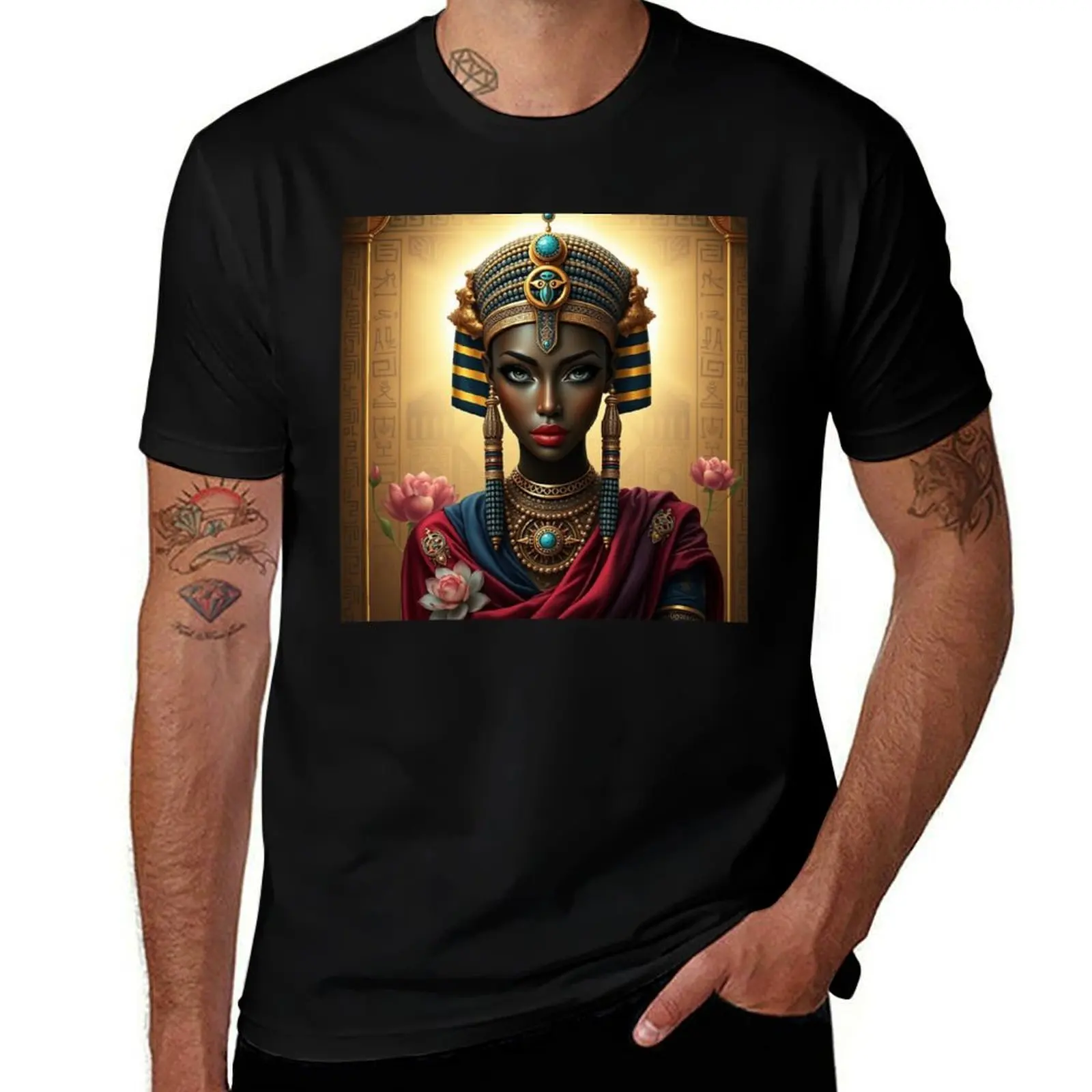 

Woman with a majestic face, Egyptian style. T-Shirt tops animal prinfor boys Funny t-shirts street wear t shirts men