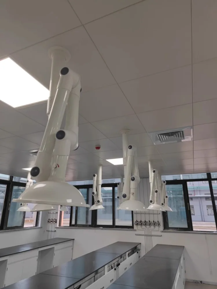 Verstelbare laboratorium dampafzuigarm 360 °   Draaibare ventilatiekap Chemische rookabsorber Flexibel uitlaatsysteem - afbeelding 2