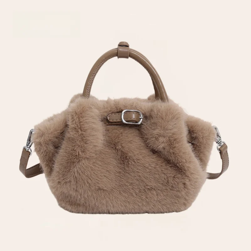 

Faionable Plu Women's oulder Bag Fall Winter Hot S Handbag Versatile Crossbody Bag Commute Sle Hard Handle Bag