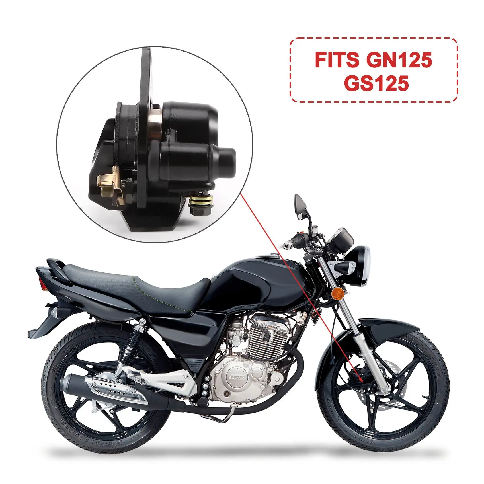 

AB56-Motorcycle Front Brake Caliper Brake Pad For Suzuki GN125 GS125