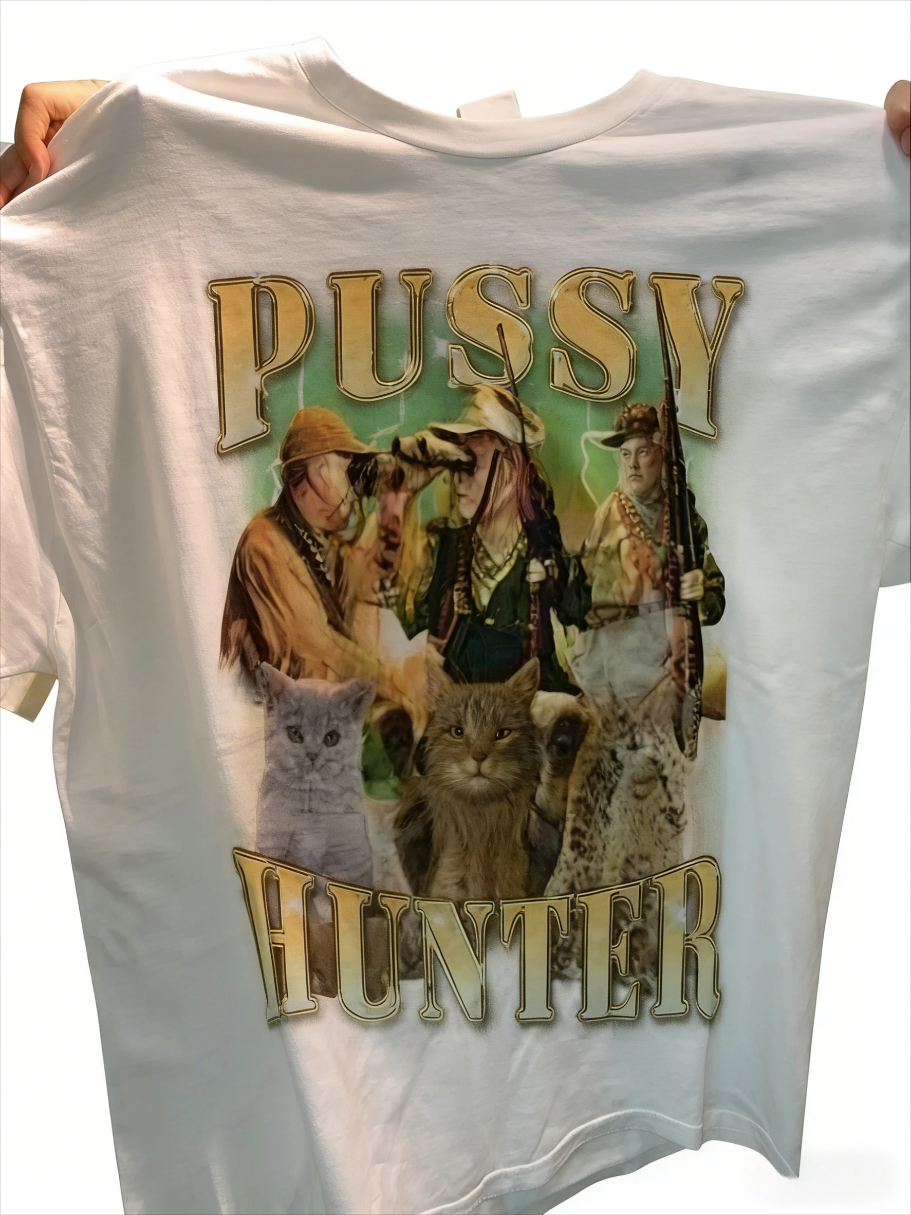 

Women's Funny Cat Cat Hunters Stalk T-shirt Pure Cotton Restoring Ancient Ways with Short Sleeves Unisex Fashion Streetwear