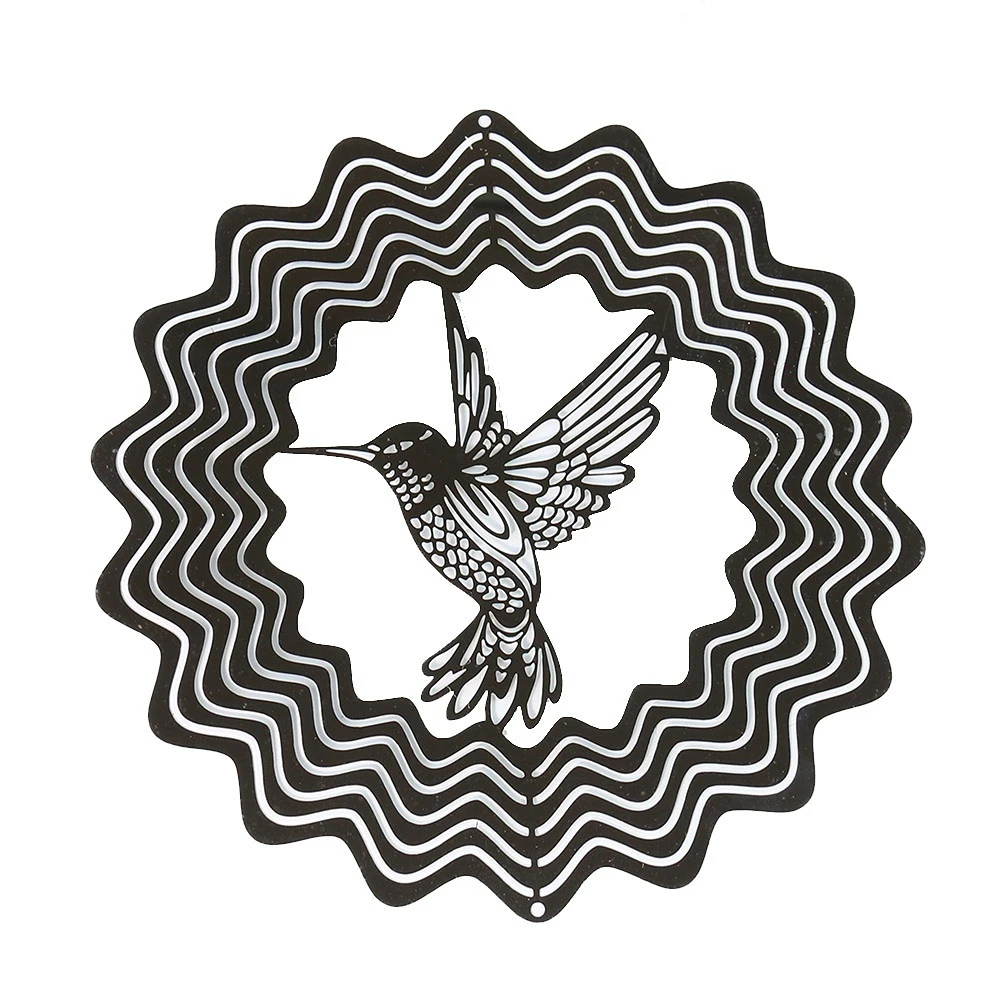 دوار دوار ثلاثي الأبعاد من Muy Bien دوار من الفولاذ المقاوم للصدأ على شكل بومة شجرة الحياة ديكور مزرعة لحديقة المنزل في الهواء الطلق #6