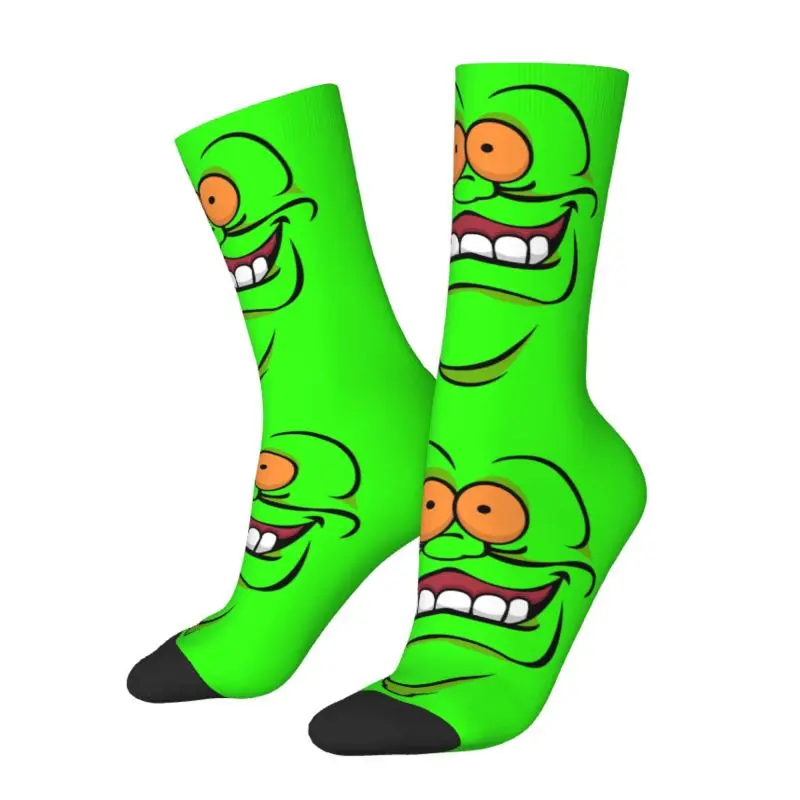 Cute Mens Ghostbusters Slimer Time Dress Socks Unisex Warm Comfortable 3D Printed Supernatural Comedy Film Crew Socks