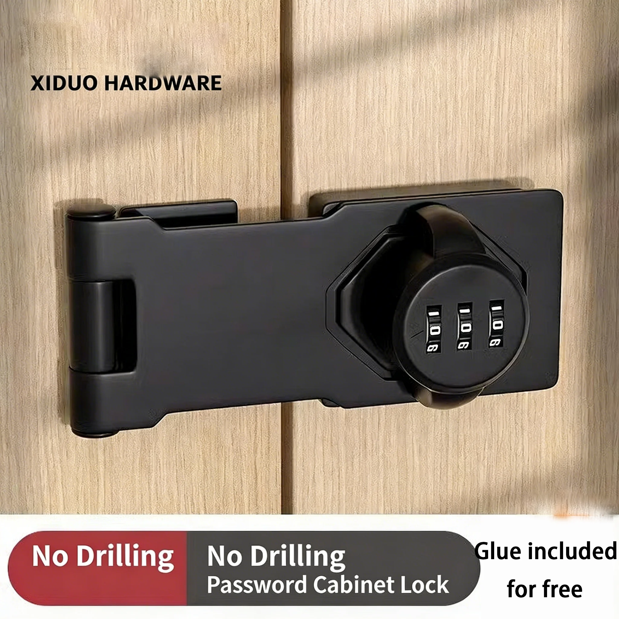 

Cabinet Password Hasp Lock 3 Digit Combination Slide Latch Security Door Lock For Cabinets Drawers Wardrobes