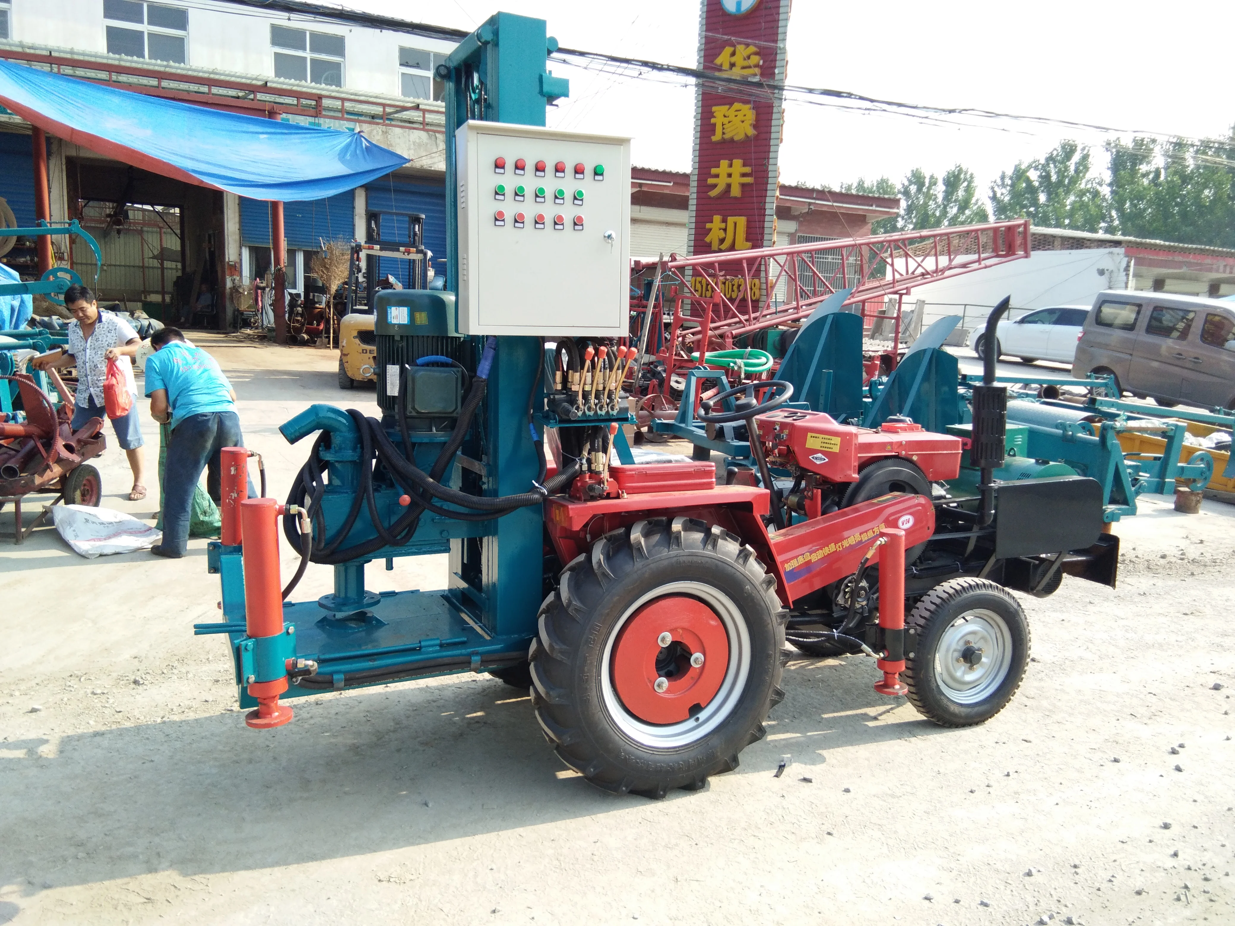 آلة حفر آبار المياه الصغيرة المستخدمة بعمق 100 متر #5
