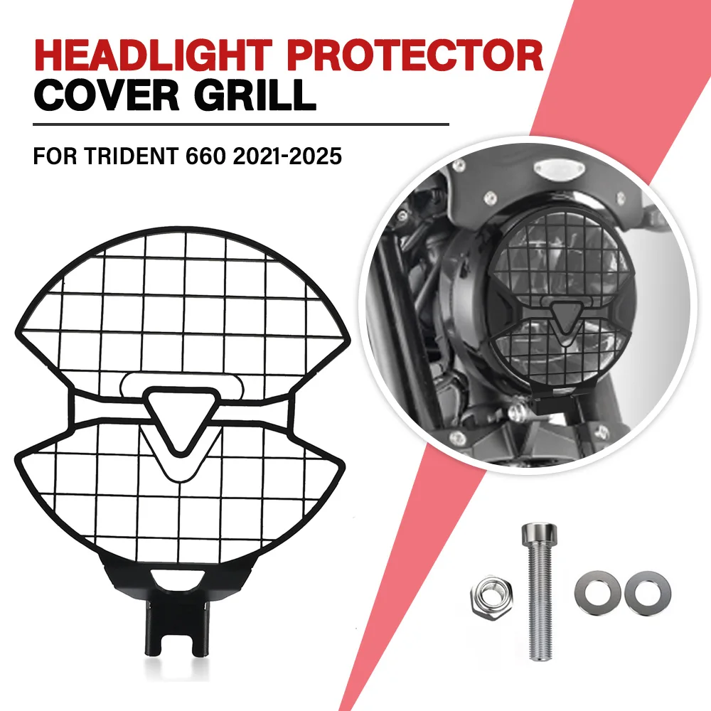 

Trident660 Motorcycle Headlight Guard Protection Cover FOR Trident 660 2021 2022 2023 2024 2025 Accessories Headlamp Grille Mesh