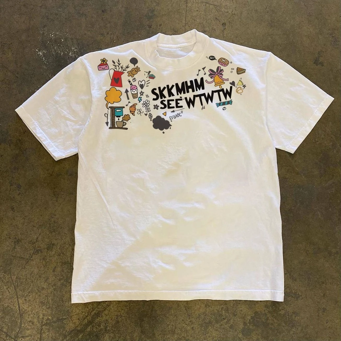 

Streetwear Letter Printed Couple T Shirts Fashion Trend Loose Short Sleeve Tee