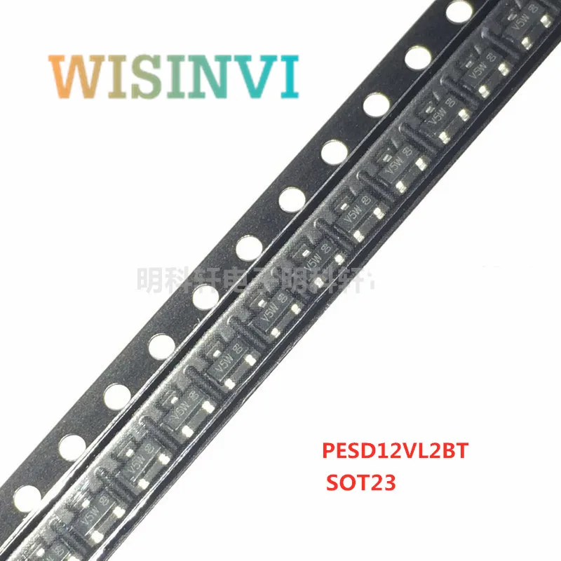 50PCS PESD15VL2BT marking V6* PESD5V0S2BT WG5 PESD5V0L2BT V4*  PESD24VL2BT V7*  PESD12VL2BT V5*  PESD5V0U2BT 1UW SOT23 ESD