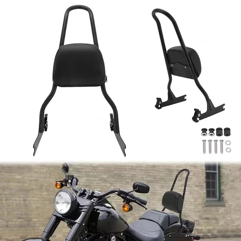 

Черная мотоциклетная пассажирская спинка Sissy Bar для Harley Softail Fat Boy 06-17 FLSTF FLSTFB FLSTFBS FLSTSB Old-school Sissy Bars