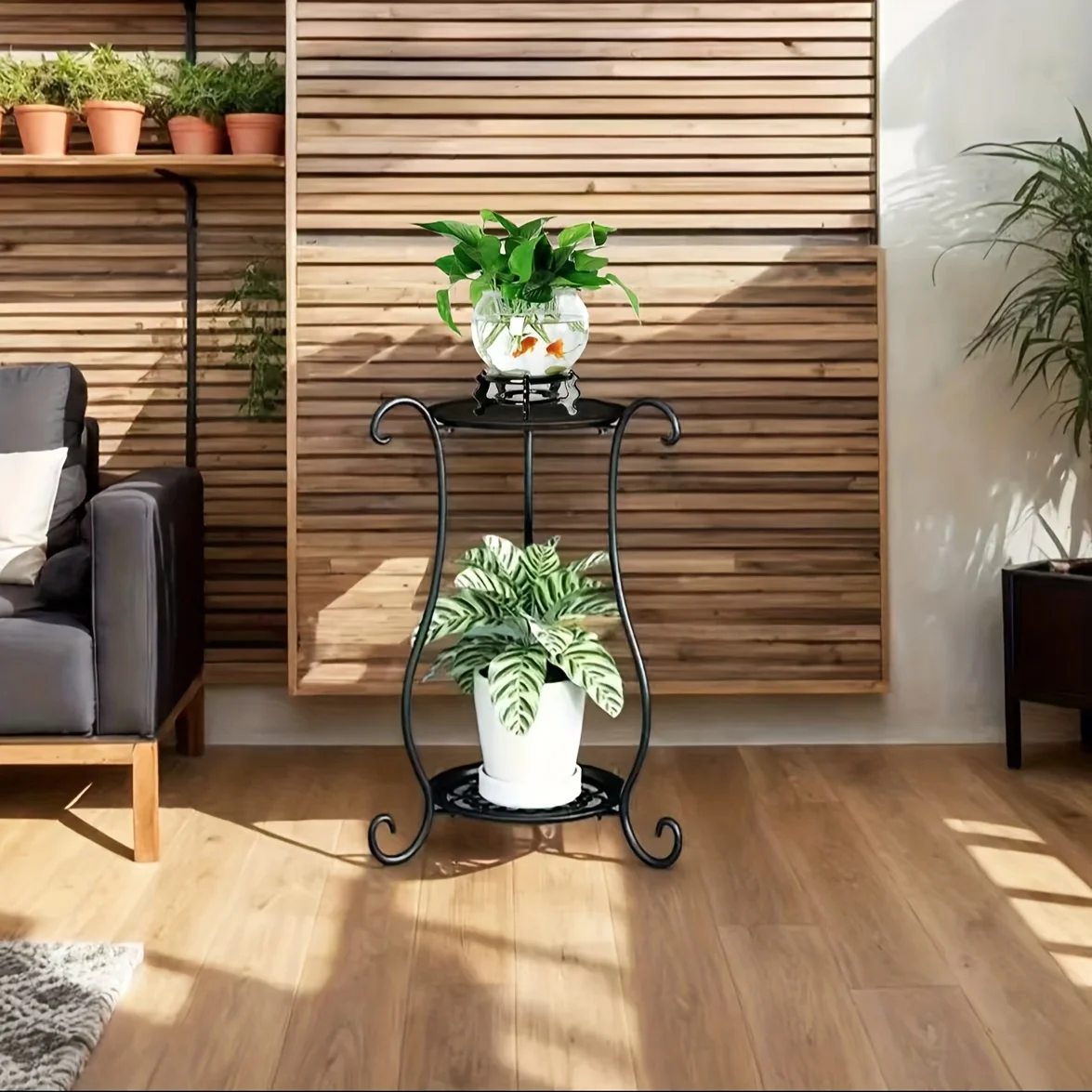 

Durable] Elegant Layer Metal Flower 1pc | Metal | Lightweight, Outdoor Plant Stand , Strong