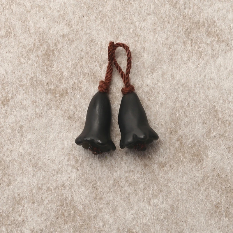 

Natural Obsidian Flower Shape Earring Beads Fashion Jewelry Accessory for Earring Making 14x9mm 1.9g