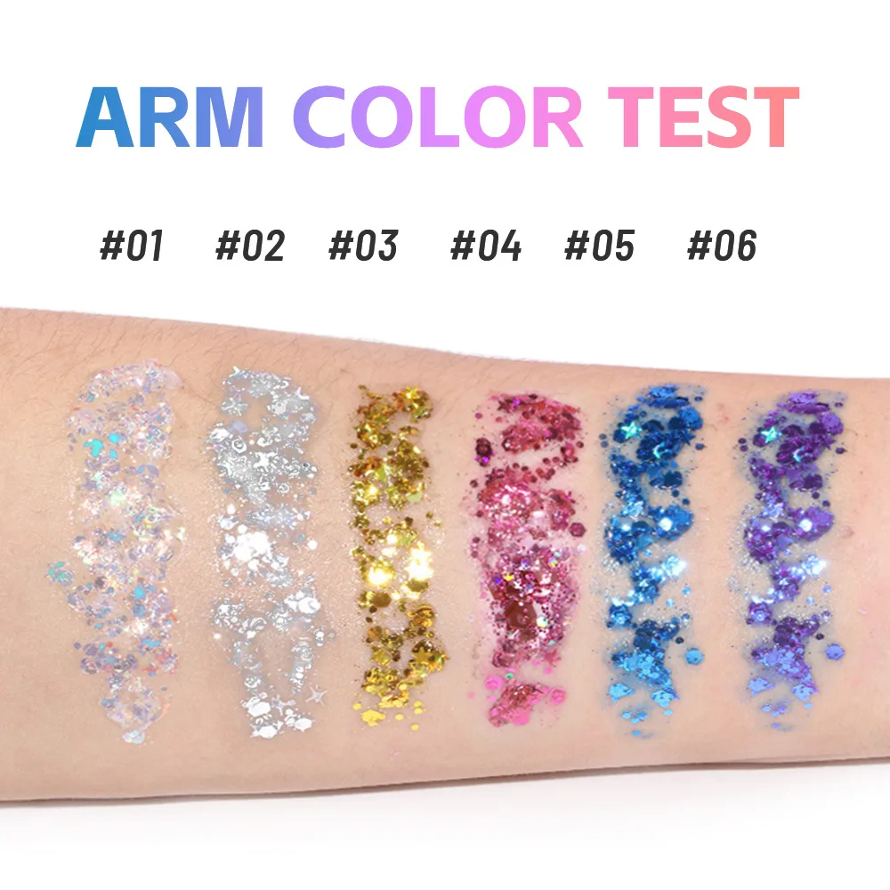 9 Kolorów Brokatowy Żelowy Rozświetlacz w Sztyfcie na Scenę, Imprezy, Makijaż, Rozświetlacz do Ciała, Twarzy, Włosów i Paznokci, Brokatowy Sztyft do Ciała