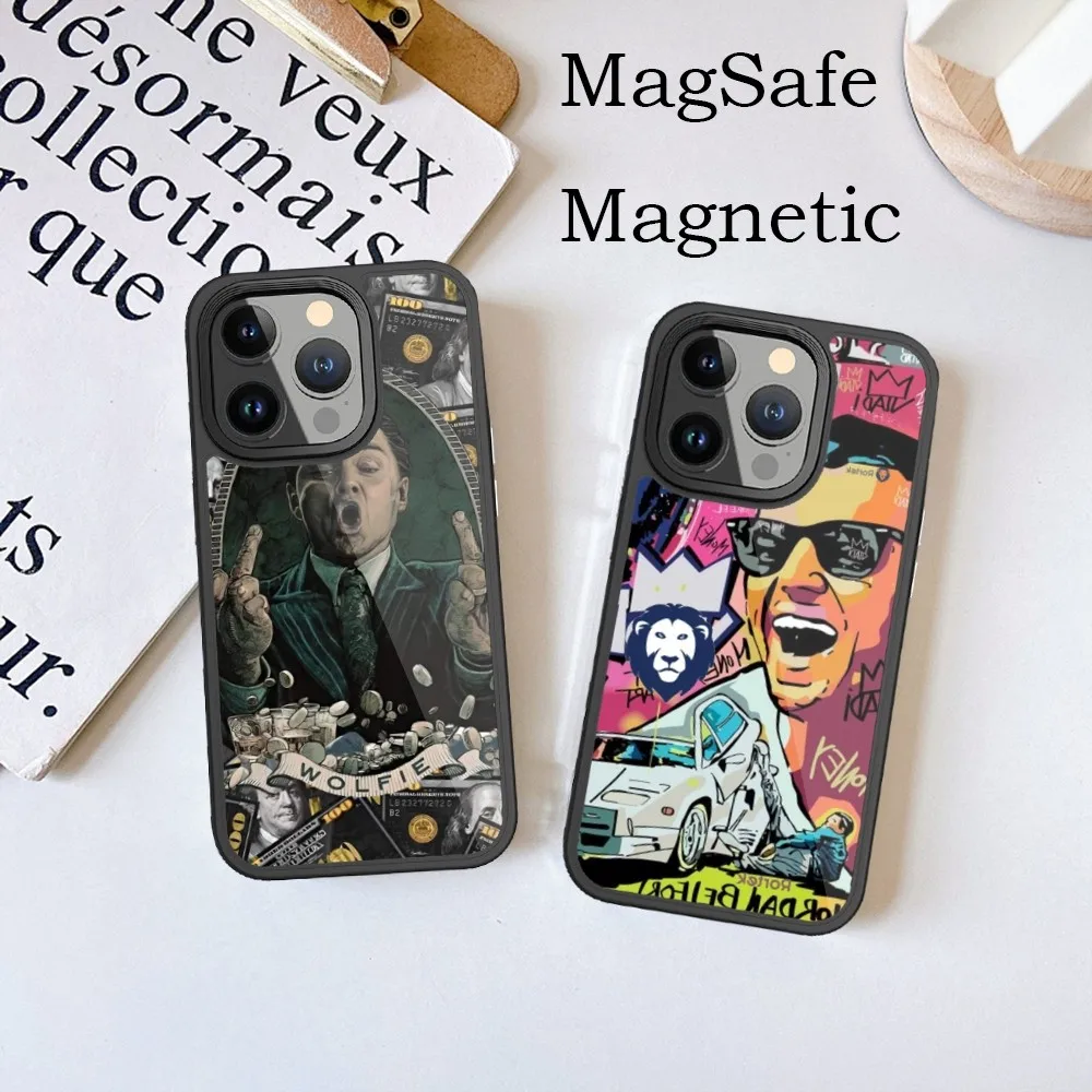 The W-Wolf of Wall S-Street Phone Case For iPhone 15 14 13 12 11 Pro Max Plus Magnetic for Macsafe Cases Cover