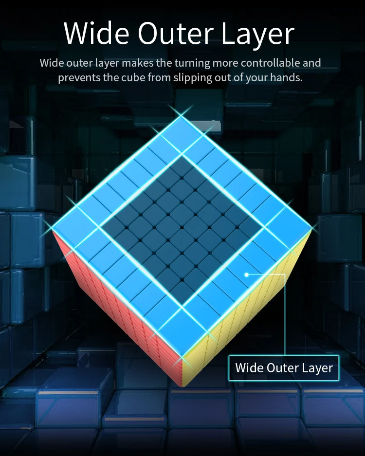 Moyu MFJS Meilong 8x8 Magic Speed Cube Stickerless Professional Fidget ของเล่น Meilong 8 8X8 Cubo Magico ปริศนา