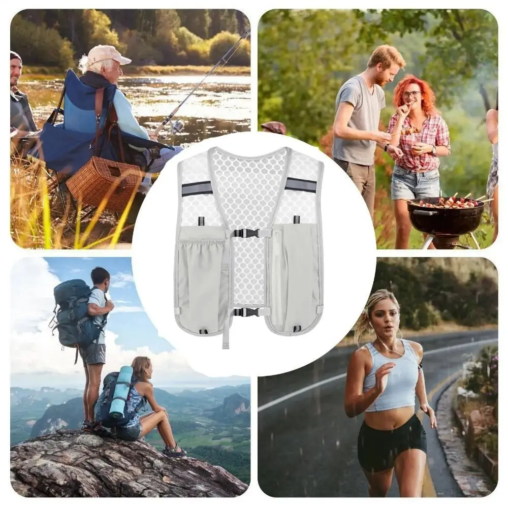 Waterproof Reflective Running Vest Pack Adjustable Breathable Running Hydration Vest Bag Multifunctional Convenient