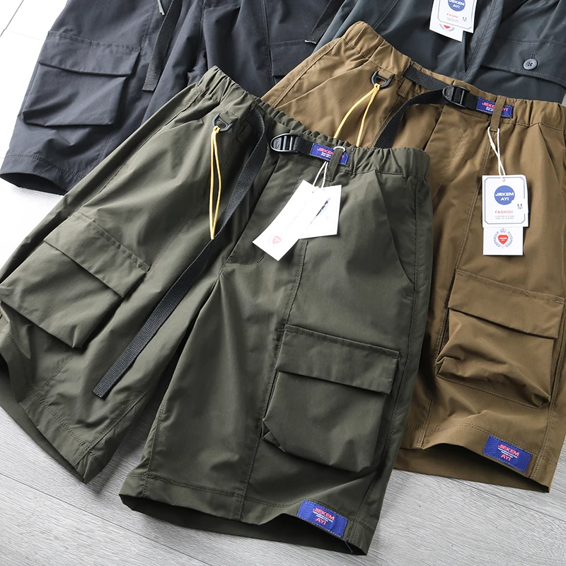 

Lightweight Summer Outdoor Men's Workwear orts Five kets Functional Sle Straight Leg Casual Pants Youth Faion Trend