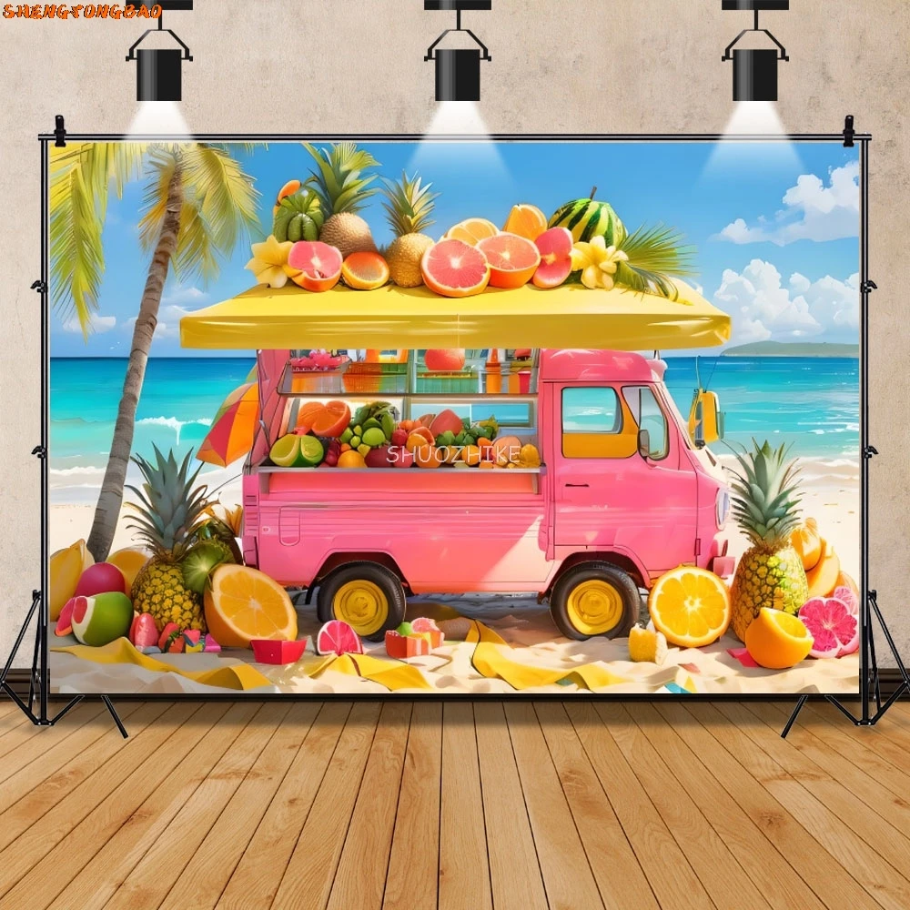 Wassermelone Obst Fotografie Hintergrund Baby Dusche Geburtstag Sommer Party Fotografischen Hintergrund Photo Foto Studio Schießt