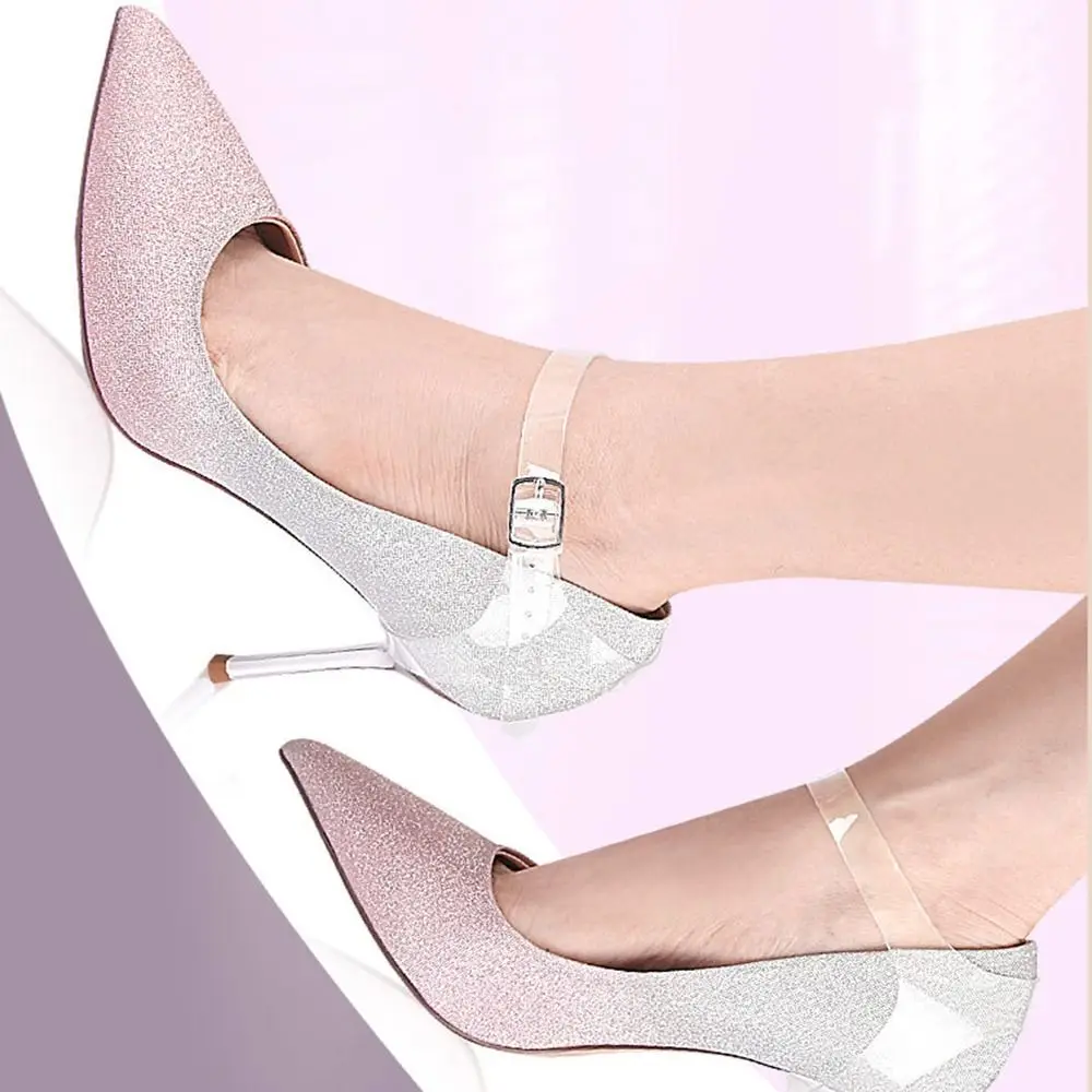 Transparent High Heels Bundle Shoelace Anti-falling Heel TPU Invisible Strap Shoe Accessories Holding Loose Anti-skid Straps