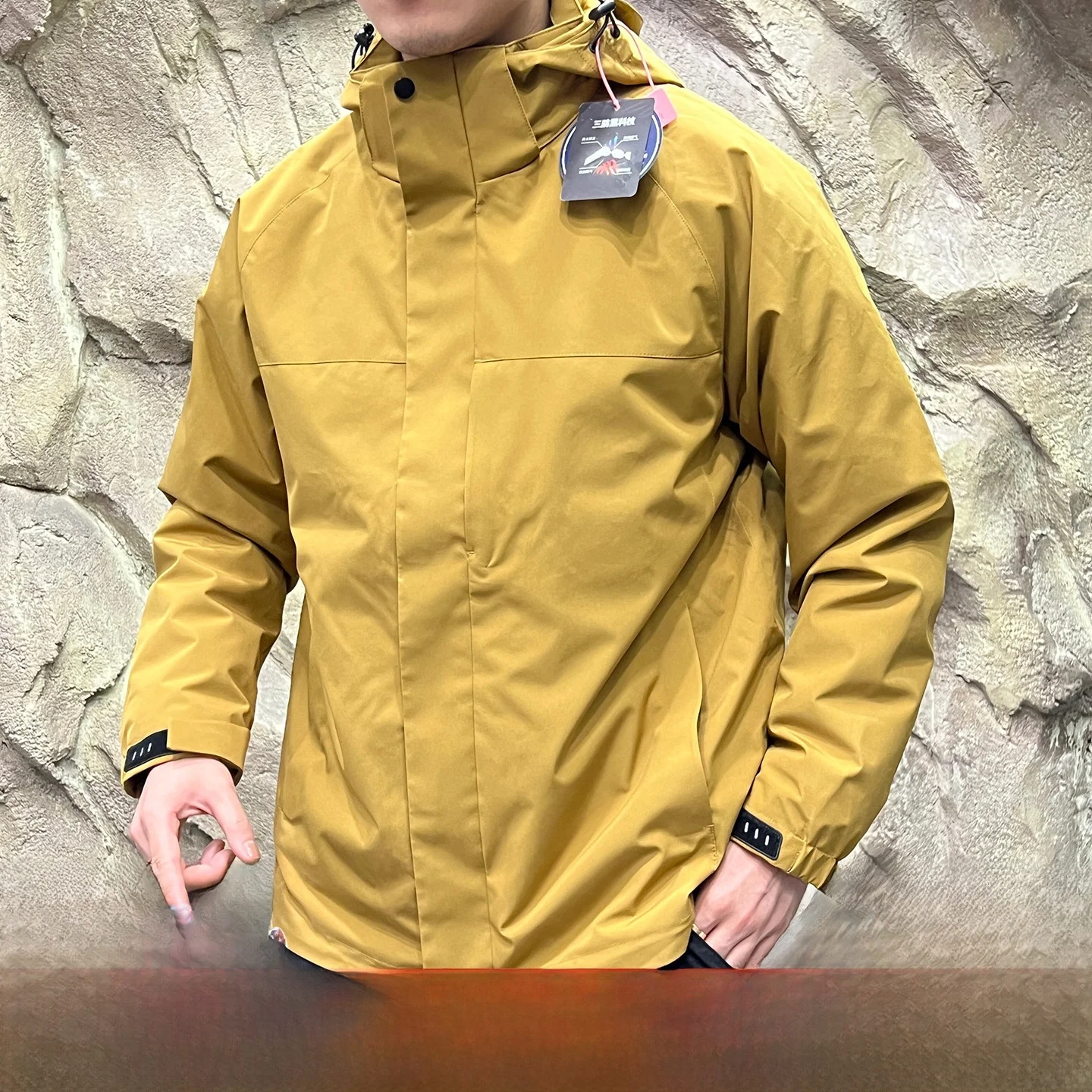 

Men's Tee-in-One aphene Self-Heating down Jaet 90 Goose down Detachable Inner Liner Winter Warm Thiened Outdoor Sle