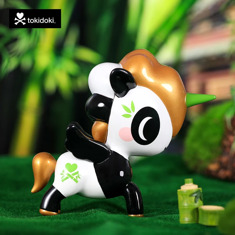 Tokidoki-Panda de la suerte de unicornio, de 5 pulgadas figuras de acción, juguetes Kawaii, modelo de adorno, regalos de cumpleaños para niñas, bonito adorno de Pvc