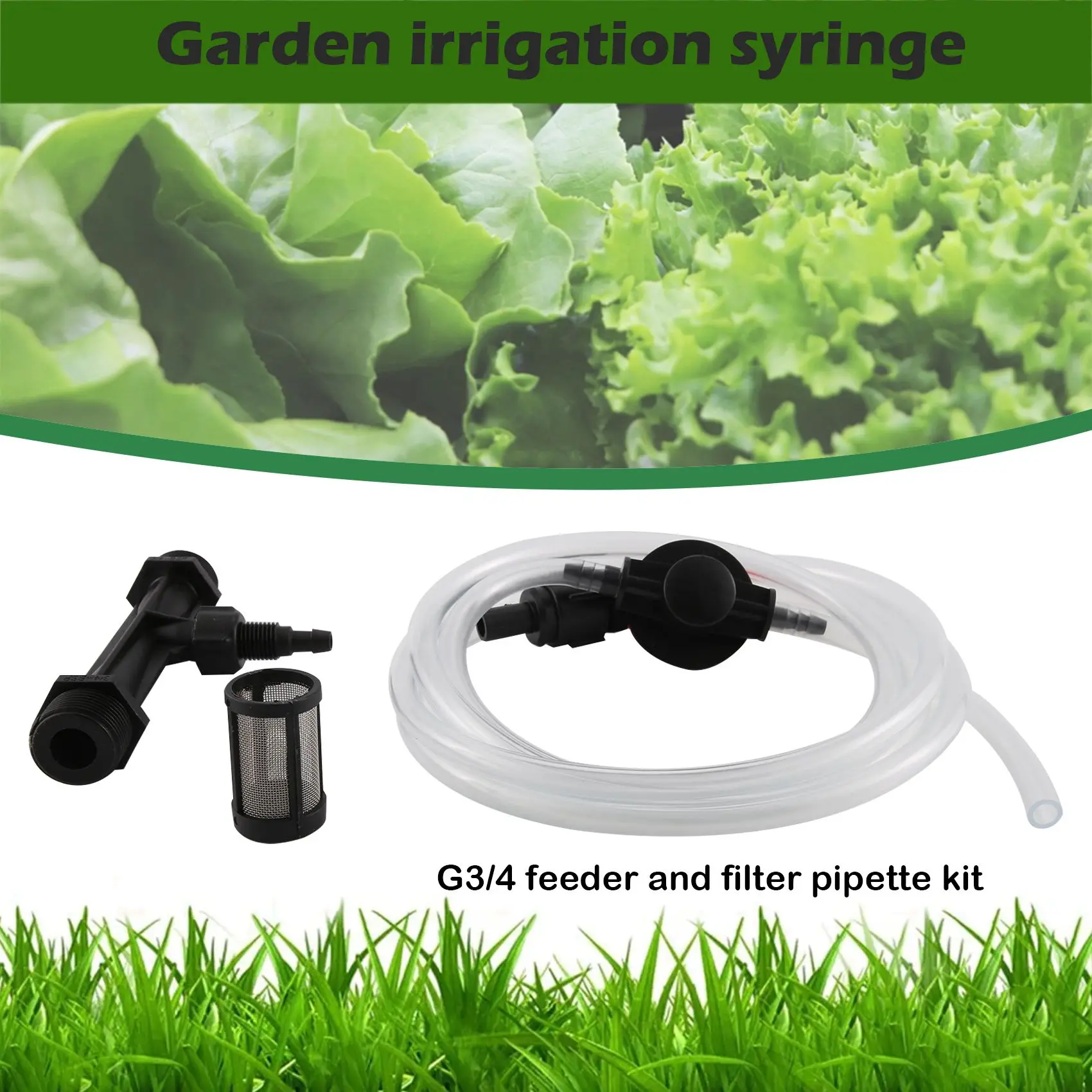 M16K-3/4 Garden Irrigation Device Venturi Fertilizer Injector Switch Water Tube Kit