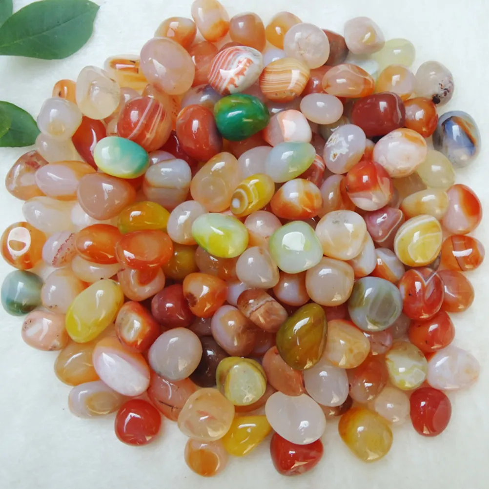 Polished Multicolor Irregular Natural Jade Stones 1-2Cm Decorative Pebbles Flower Pot Aquarium Craft Rocks Garden Landscaping