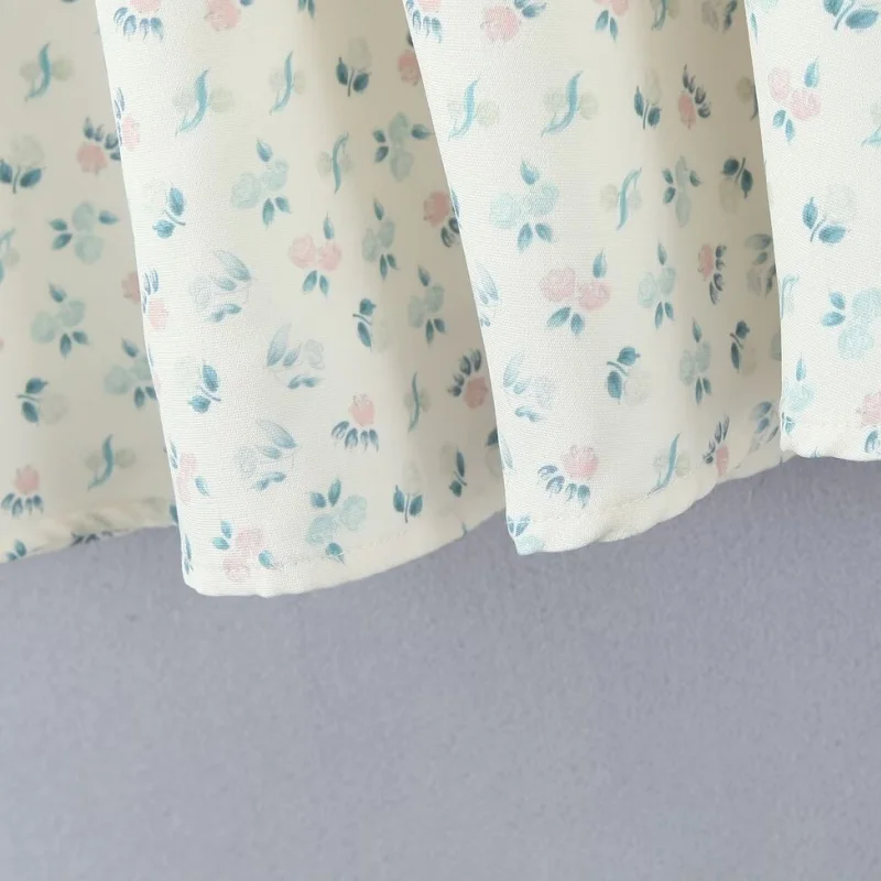 Hebe Sle Estampado floral ter Dr Falda hinchada con cintura elástica Vintage Ele Adelgazante Fecha Dr Una línea Falda Bal