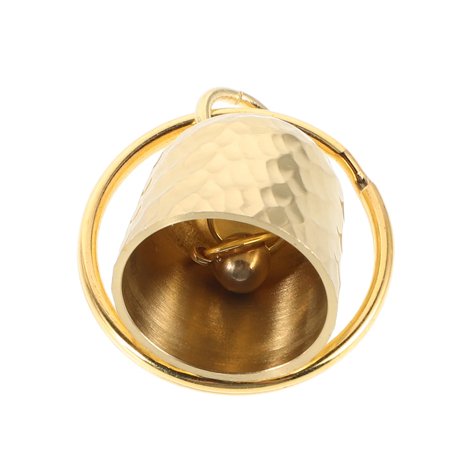 LLavero de campana de latón para exteriores, colgante portátil para ciclismo y acampada, campana decorativa pequeña, sonido claro y fuerte, mochila, dije para bolso