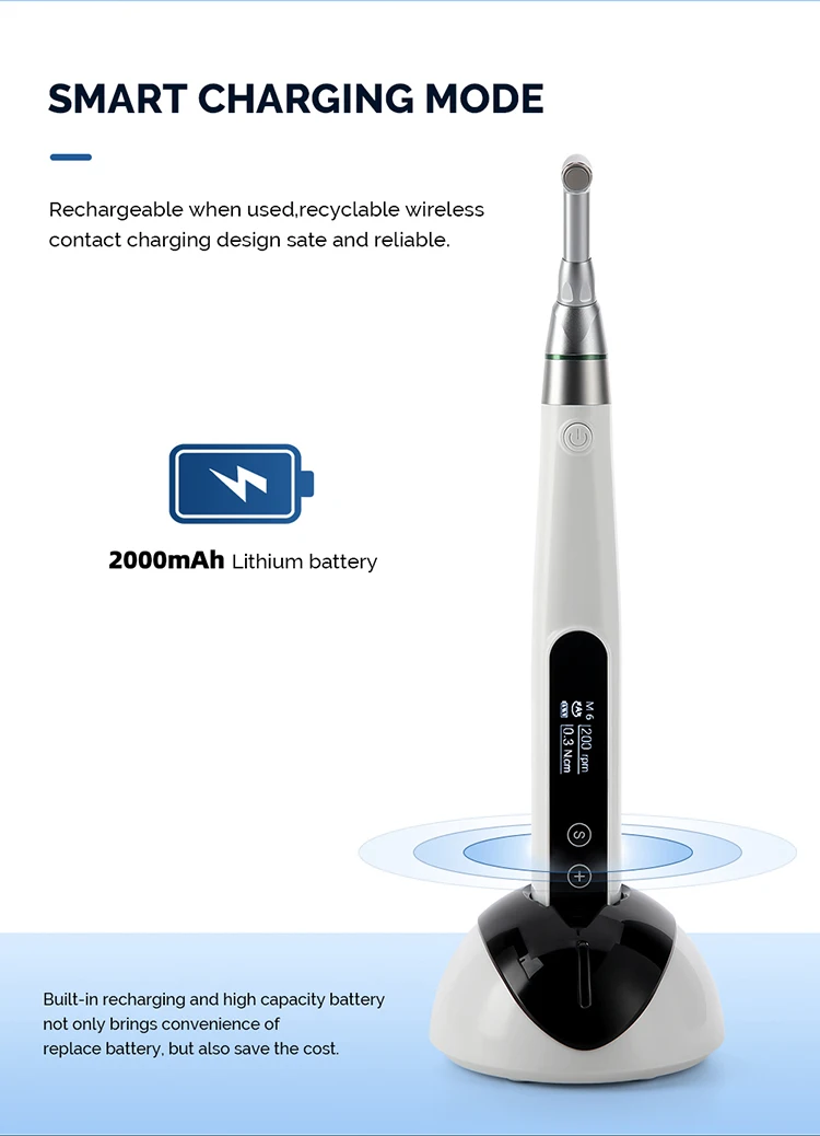 AZDENT Komplettset Dentaler Endomotor 16:1 Kabelloser Apex-Locator Wurzelkanal-Apex-Lokalisierung Parodontales Messgerät – Detail 17
