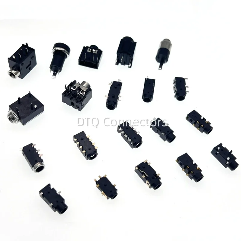 10PCS  2.5 3.5MM Headphone Jack Audio Video Female Dual Channel Stereo Jack Jack Socket Stereo Solder Panel Mount PJ-210B PJ-392