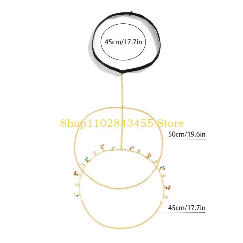 Joli chaîne jambe à pampilles fruits pour femmes, chaîne cuisse gothique, bijoux discothèque mignons, Halloween
