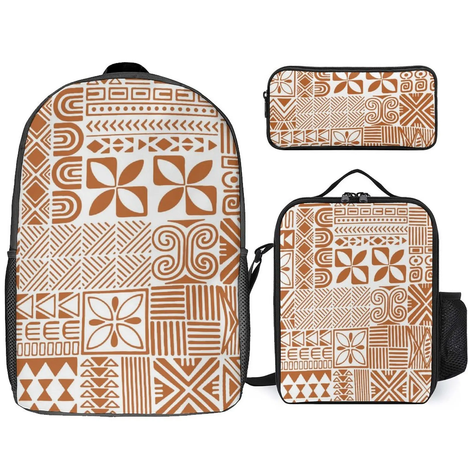 

2025 Large-Capacity Backpack The Best Gift For Students Polynesian Storage Pen Case Custom Casual Backpack And Meal Bag Pen Case