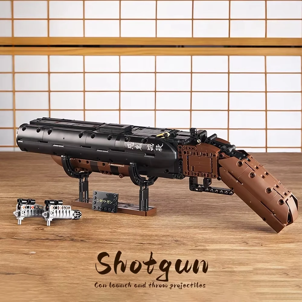 890 pçs criativo montagem técnica tijolos moc espingarda modelo blocos de construção kit brinquedo presente para adultos projeto diy
