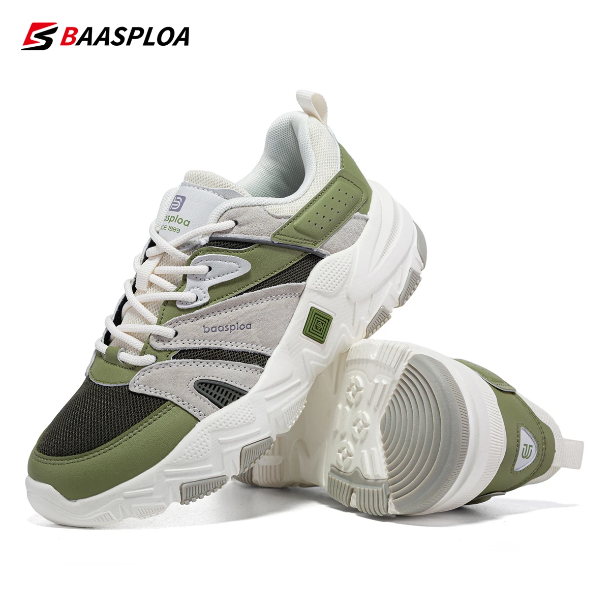 Baasploa Women Casual Sneakers Mesh Breathable Walking Shoes for Women Classic Comfort Sport Shoes Non-Slip Outdoor New Arrival