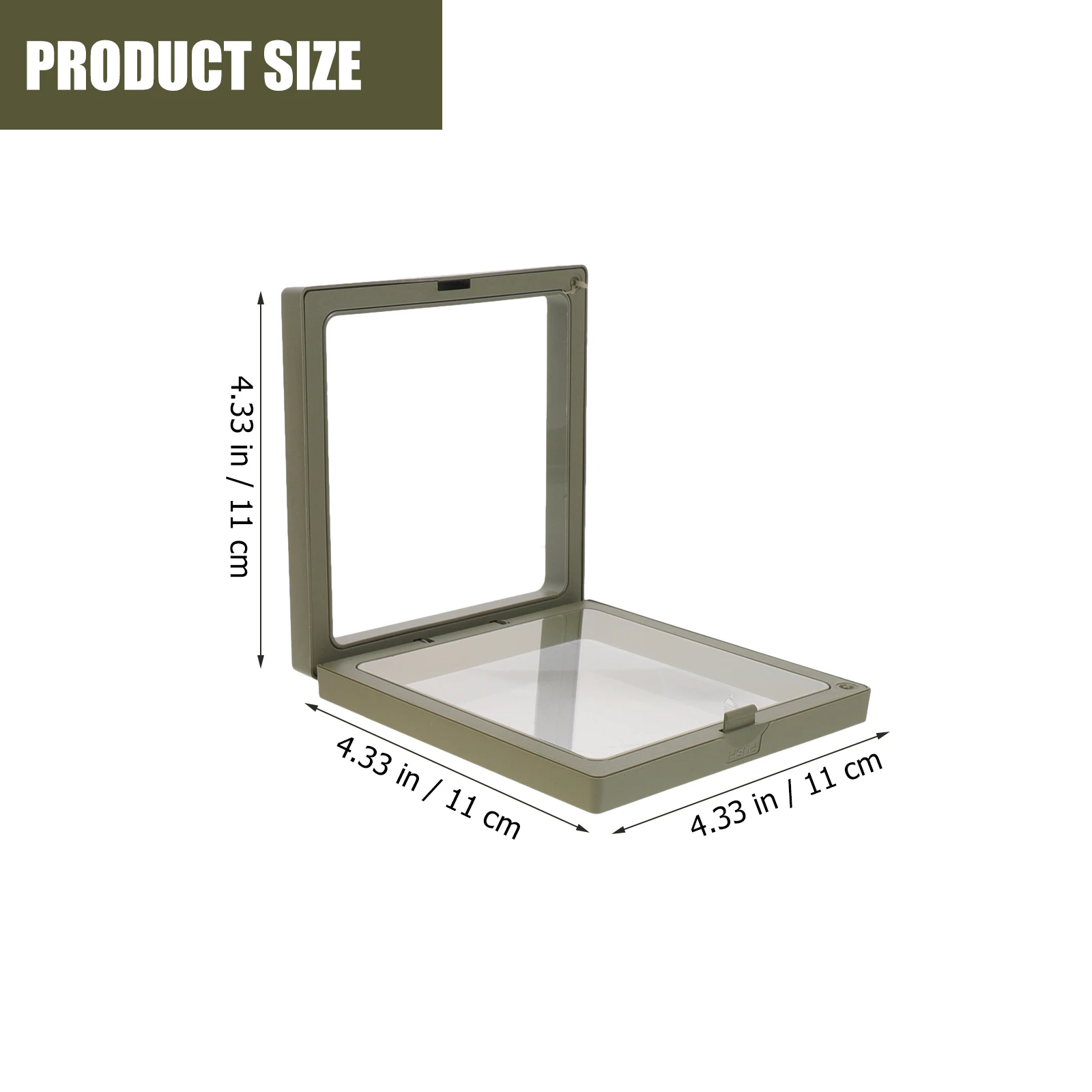 

Clear Jewelry Stand Floating Transparent Storage Rack Desktop Organizer Frame For Rings Bracelets Coins Pe Film Rack Floating