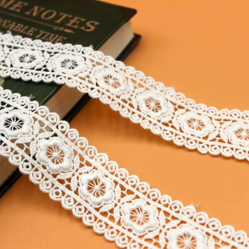 Small Cotton Thickened Lace, Water-soluble Embroidery Lace, DIY Wedding Dress, Home Sewing Accessories, RS4757, 10Yards/Lot