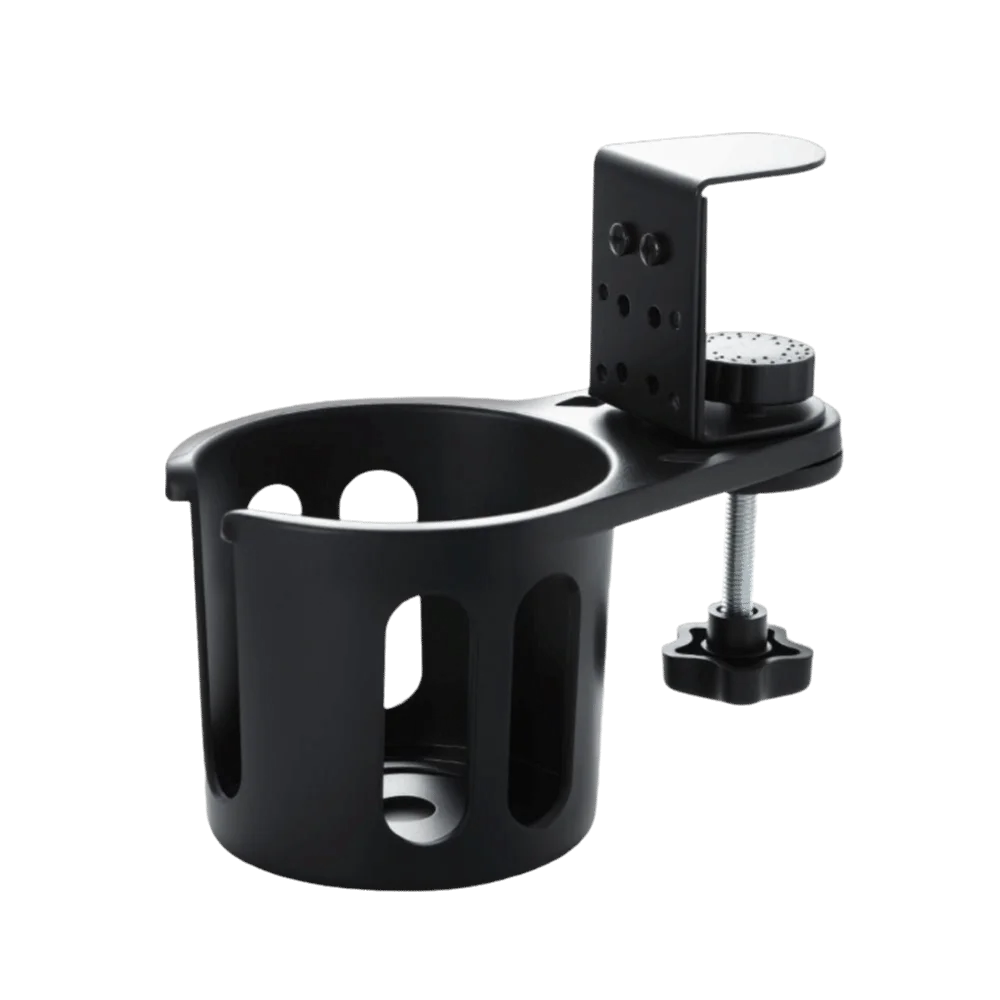 Adjustable Cup Holder 360 Degree Rotating Non Slip Table Cup Holder Arm Clamp Stand Anti Spill Clip On Cup Holder