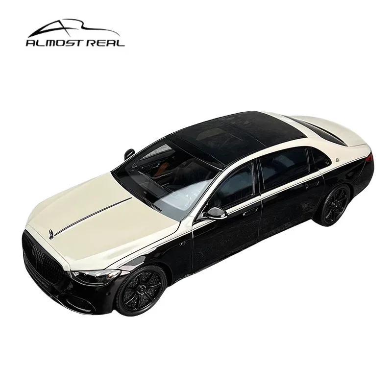 AR 1:18 Mercedes-Benz S-Class alloy open door car model, children's collection of decorative toys, holiday gifts for friends.