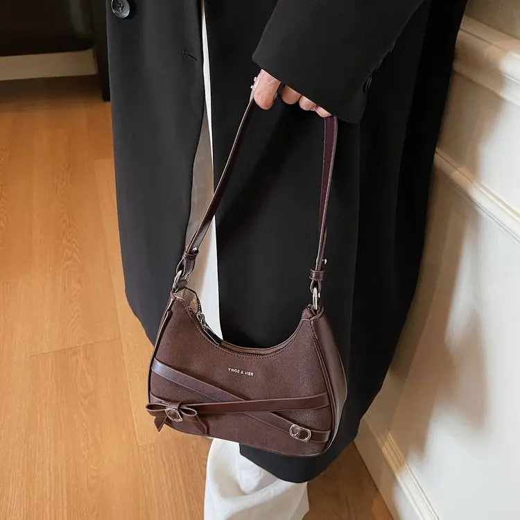 

2026 Spring Fresh Style Crescent Bag for Women, Casual Versatile Shoulder & Underarm Handbag