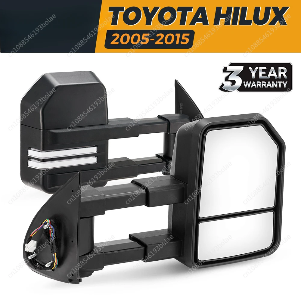 Foldable Extendable Towing Mirrors Fit For Toyota HILUX 2005-2015