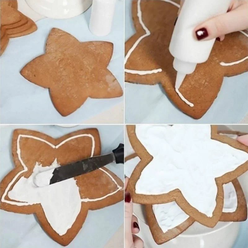 6Pcs/Set 3D DIY Pentagram Christmas Tree Cookies Cake Cutter Mold Set Baking Tool for Christmas Day Cookie Cutter Set view 3