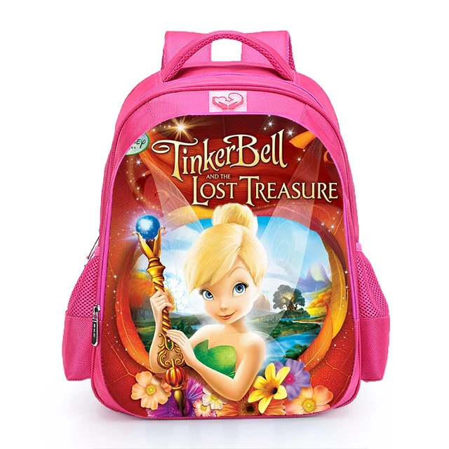 16 inch Disney Tinker Bell Children School Bags Orthopedic Backpack Kids School Boys Girls Mochila Infantil Catoon Bags