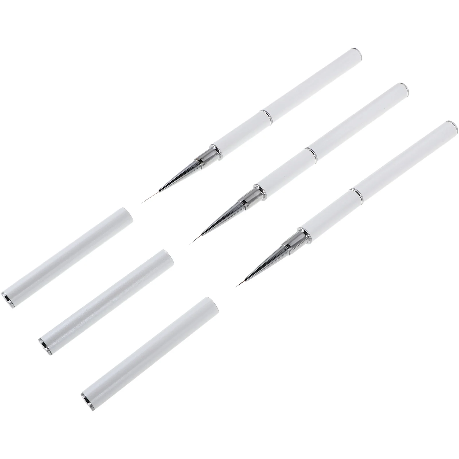 3 قطعة مجموعة فرشاة فنية للأظافر أدوات تنقيط بطانة رفيعة مزدوجة الأطراف لمستلزمات صالون الأظافر الاحترافية قلم تفاصيل #1