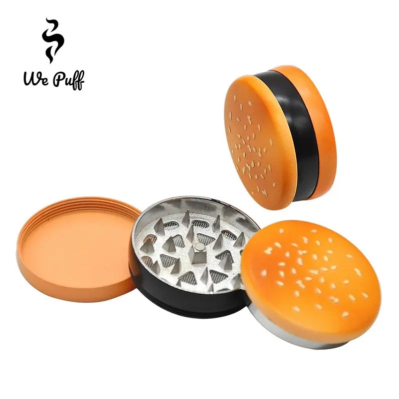 WE PUFF Biscuits 56mm Herbs Grinder Cleaning Metal Pointed Gear Manual Tobacco Grinders Smoking Accessories Gadgets for Men