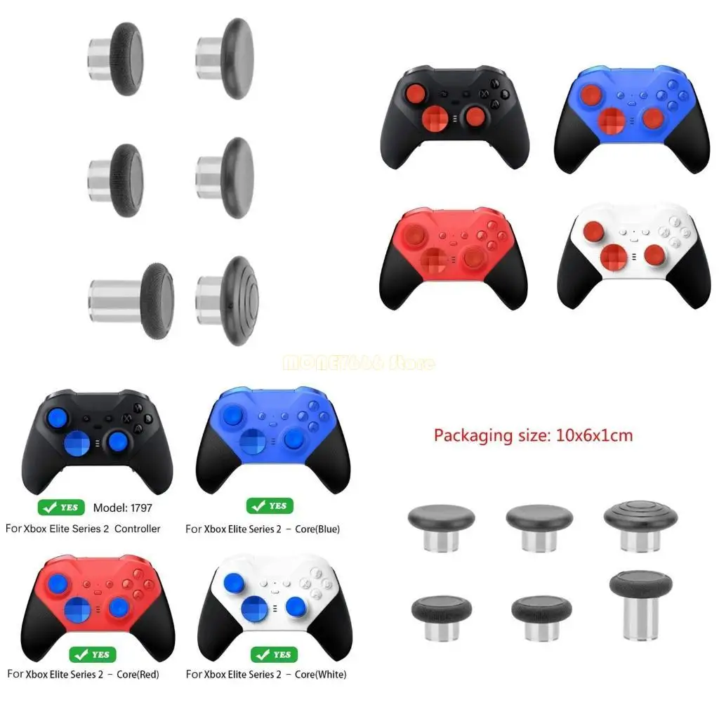 

F62C Controller Analog for One Series 2 Thumb Grips Button Metal Joystick