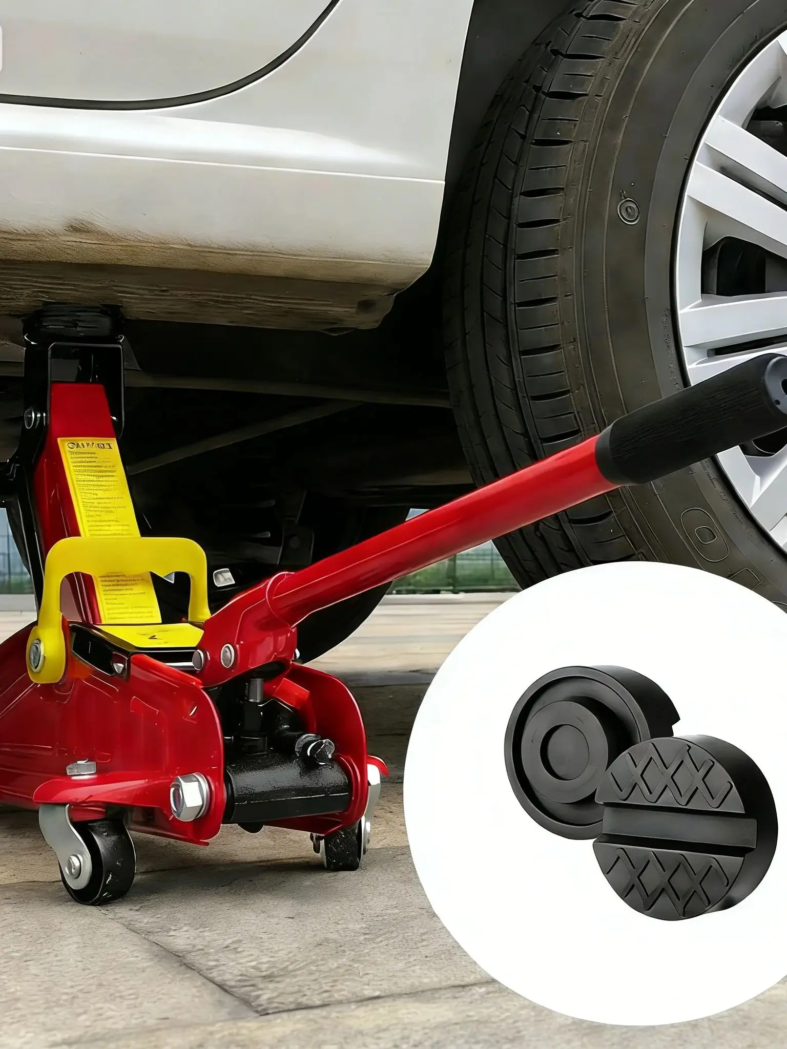 Autolift krik steunstandaard met rubberen pads wielkar met sleufvormig vloerframe railadapter reparatiegereedschap voor Lexus Subaru Fiat Vol - afbeelding 2